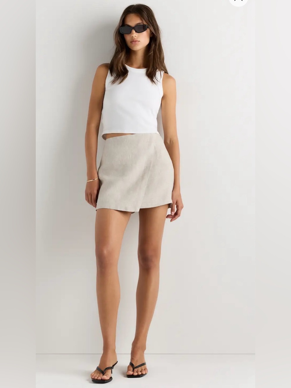 Quince linen skort